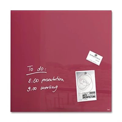 Abbildung von SIGEL GL272 Premium Glas Magnettafel 48 x cm beerenrot hochglänzend, SGS geprüft, einfache Montage, incl. 3 Magnete, Artverum