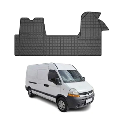 Abbildung von OMAC Gummi Fußmatten kompatibel mit Renault Master 2003 2010 Automatten Schwarz 3tlg