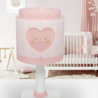 Abbildung von Dalber Kinder Tischlampe Nachttischlampe kinderzimmer Baby Dreams Herz Rosa, 76011S, E14