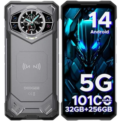 Abbildung von DOOGEE S200 Outdoor Handy Ohne Vertrag 5G, 10100mAh Smartphone Android 14, 32GB+256GB Baustellenhandy, 1.32&quot; AMOLED Heckdisplay 6.72 FHD+ 120Hz, 100MP+20MP, IP68/ Fingerabdruck/Dual SIM/NFC