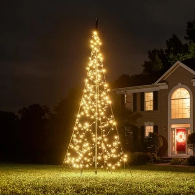 Abbildung von Fairybell Fahnenmast Weihnachtsbäume All Surface 3 Meter 320 LED Leuchten Inklusive Mast Warmweiß