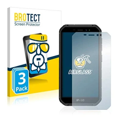 Abbildung von BROTECT Schutzglas für Ulefone Armor X7 Pro (3 Stück) Schutzfolie Panzer Folie Glas [Extrem Kratzfest 9H, Anti Fingerprint, Ultra Transparent]