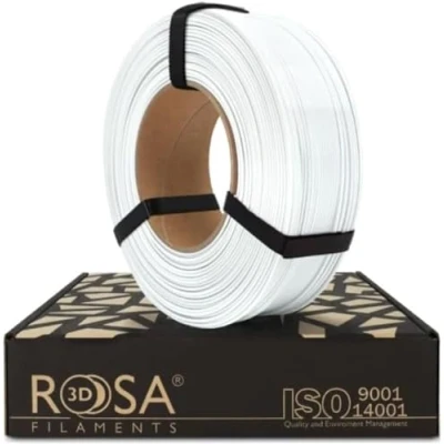Abbildung von ROSA 3D PET G Standard High Speed Filament 1.75 mm für Drucker Druckmaterialien Leicht Glänzend PETG Printing Materials Weiß Refill 1 kg