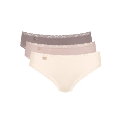 Abbildung von Sloggi Weekend TAI 3 PACK Slip, Damen, Größe: 42, Skin/dark combination