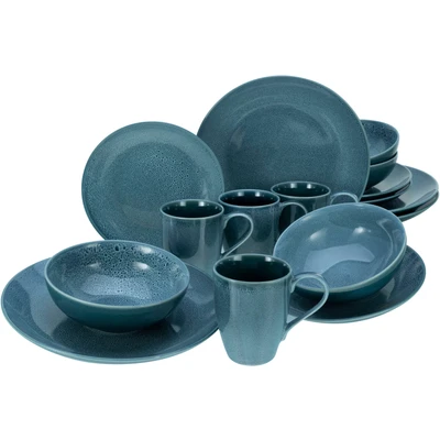 Abbildung von CreaTable Kombiservice &quot;Reactive Nostalgic&quot;, (Set, 16 tlg., Kaffeeservice und Tafelservice im Set, für 4 Personen), Service, Jedes Stück ist ein Unikat, Teile, Personen
