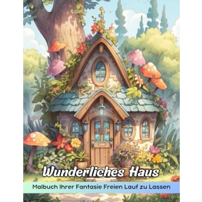 Abbildung von Wunderliches Haus Malbuch: Malvorlage „Skurriles Haus“, Eine Entzückende Reise Durch Fantastische Behausungen