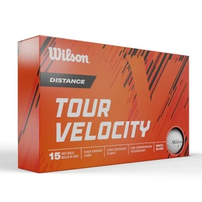 Abbildung von Wilson Staff Golfbälle, Model X, Vierteiliger Golfball mit hohem Spin, 12 Bälle, Urethan, Gelb