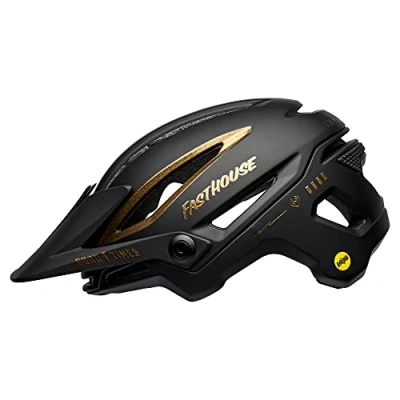 Abbildung von Bell Bike Unisex Erwachsene SIXER Fahrradhelme, Mt/Gls Black/Gold Fasthouse, L