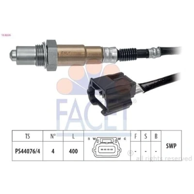 Abbildung von FACET 10.8226 Lambdasonde Made in Italy OE Equivalent beheizt, Planarsonde, Gewinde vorgefettet 4 NISSAN: Juke, MICRA 4, Note II Hatchback