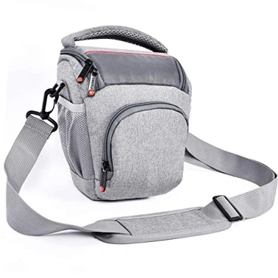 Abbildung von FOSOTO DSLR/SLR Kameratasche Kamera Umhängetasche mit Regenabdeckung Kompakte Kameraumhängetasche für Canon Sony Nikon Fuji Objektive und Blitze