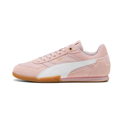 Abbildung von Puma Bella Donna Nylon Sneakers Damen Schuhe Mit Color Blocking Mauve Mist/White/Gold Größe: 38