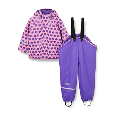 Abbildung von CareTec Unisex Kinder Rain Suit Pu W. Fleece Regenmantel, Chateau Rose (570), 18 24 Monate EU