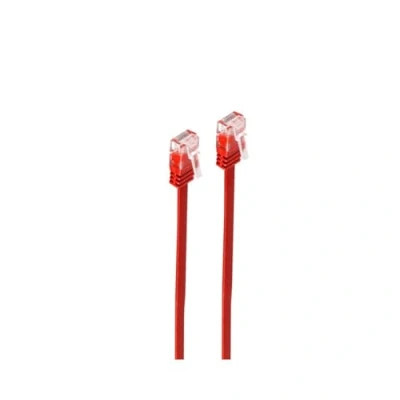 Abbildung von Patchkabel Flachkabel U/UTP cat. 6 slim rot 5m