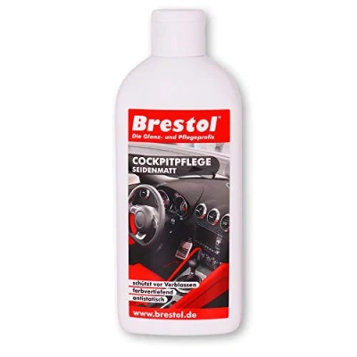 Abbildung von Brestol Kunststoffpflege Auto 250 ml Cockpit Farbauffrischer Gummipflege seidenmatter Glanz &amp; UV Schutz