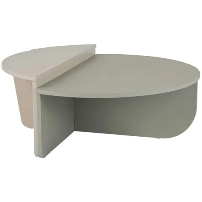 Abbildung von Design Couchtisch Restine L90cm Beige und Grün Menzzo