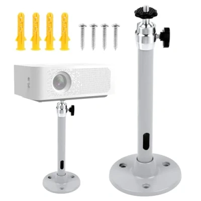 Abbildung von Mini Beamer Halterung Decke Deckenhalterung Universelle Aluminium Beamerhalterung Beamerhalterungen Projektor Wanddeckenhalterung für Die Wand Traglast 3kg