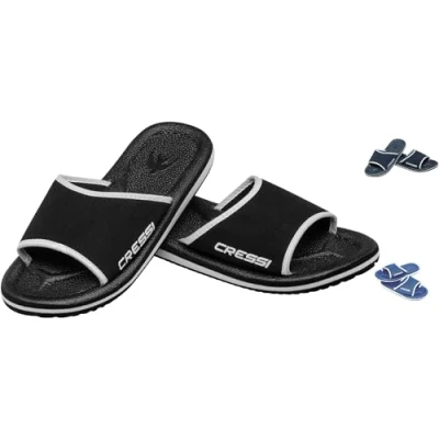 Abbildung von Cressi Lipari Slipper für Strand und Schwimmbad Erwachsene Kinder,Mehrfarbig (Schwarz), 43 EU