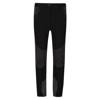Abbildung von Regatta Unisex Kinder Kids&#039; Tech Mountain Walking Trousers Wanderhose, Black/Ash, 13 Jahre