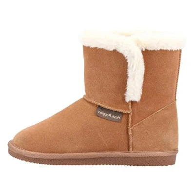 Abbildung von Hush Puppies Damen Pantoffeln Booties Ashleigh Leder Slip On tan