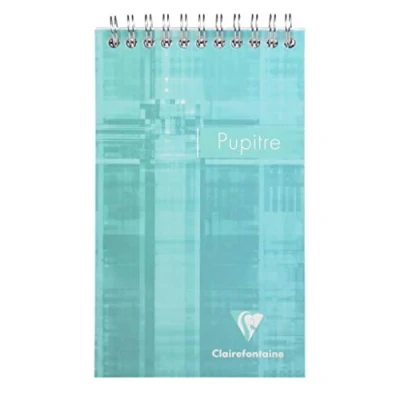 Abbildung von Clairefontaine 8646C Spiralblock, liniert, 103 x 170 mm, ideal für Notizen, 80 Blatt, 1 Stück, farbig sortiert