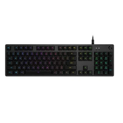 Abbildung von Logitech G512 mechanische Gaming Tastatur, GX Brown Taktile Switches, LIGHTSYNC RGB Beleuchtung, USB Durchschleife, Aluminium Gehäuse, Programmierbare F Tasten, Italienisches QWERTY Layout Schwarz