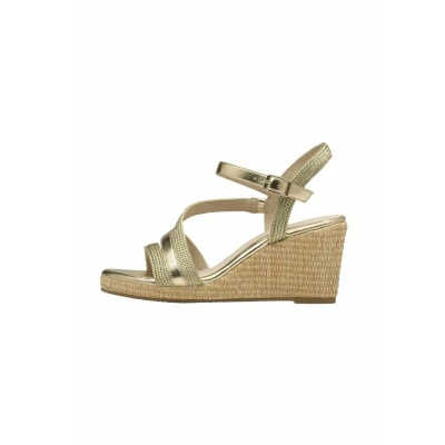 Abbildung von Tamaris Keilsandalette, Damen, Größe: 40, Gold Schuhe