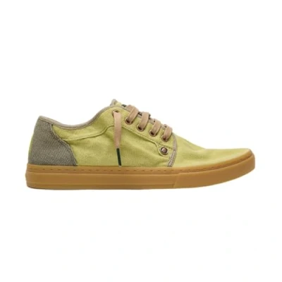 Abbildung von Satorisan Heisei Gaia Terra.2 Casual Sneaker Herren und Damen Vintage Textil Sportschuhe Farbe Lichen Green Größe 44