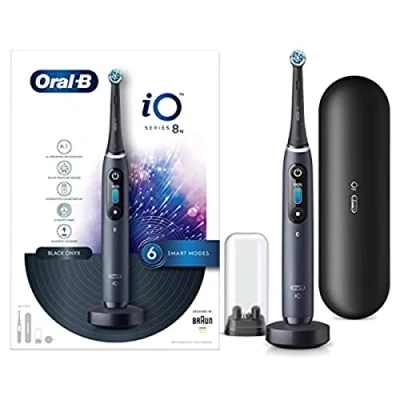 Abbildung von Oral B iO Series 8n Schwarz mit extra Aufsteckbürste
