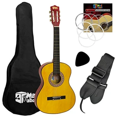 Abbildung von Mad About CLG1 12 PACK Set Klassische Spanische Gitarre, 1/2 Größe, für Kinder jetzt mit kostenlosem Unterricht 6 Monate