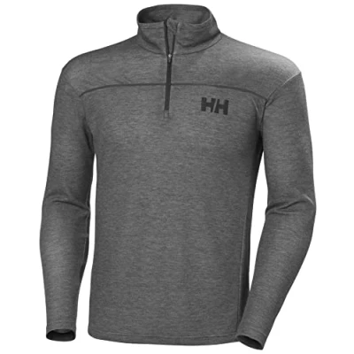 Abbildung von Helly Hansen Herren Hp 1/2 Zip Pullover Sweater, 981 Ebony Melange, S UK