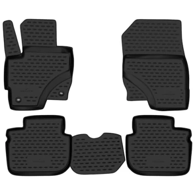 Abbildung von WALSER XTR Gummi Fussmatten Auto kompatibel mit Mitsubishi Colt VI Facelift 2008 12/2012, 100% passgenaue Fußmatten, robuste Universal Fußmatte Auto, Gummimatten