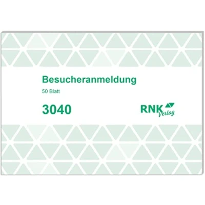 Abbildung von RNKVERLAG 3040 Anmeldung für Besucher, Block mit 50 Blatt, DIN A6 quer