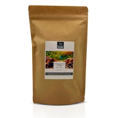 Abbildung von Kakao Pulver, Bio, Edel Kakaopulver Criollo, Rohkostqulität, stark entölt Bio (300 g)