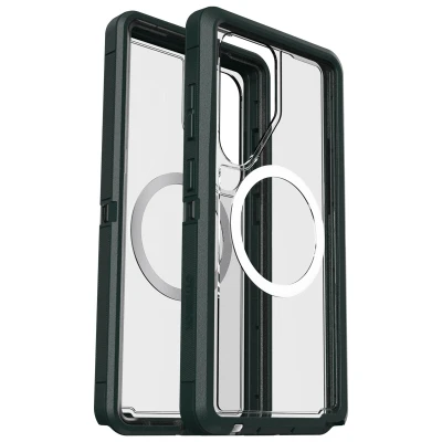 Abbildung von OtterBox Defender XT Clear Magnets Schutzhülle für Samsung Galaxy S25 Ultra Jubilee green