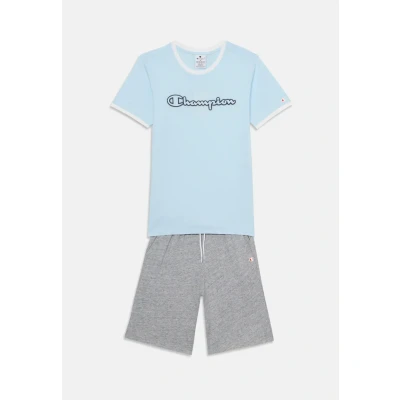 Abbildung von Champion Graphic CREW NECK WITH Large Print SET Trainingsanzug für Kinder, Größe: 150/155, Blue