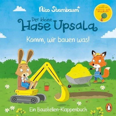 Abbildung von Der kleine Hase Upsala Komm, wir bauen was! Ein Baustellen Klappenbuch: Pappbilderbuch ab 2 Jahren mit großen Klappen