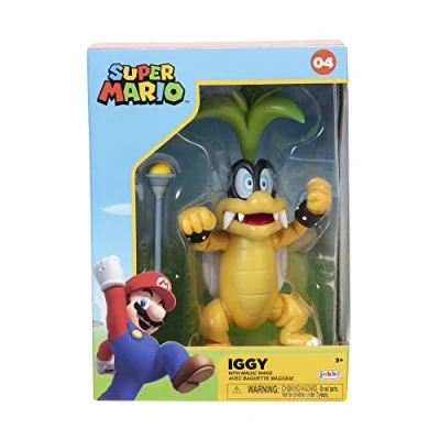 Abbildung von Nintendo Actionfigur Super Mario Figur Iggy Koopa in Sammlerbox, 10 cm