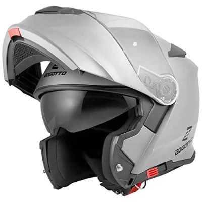 Abbildung von Bogotto V271 Motorrad Klapphelm, Silber, S