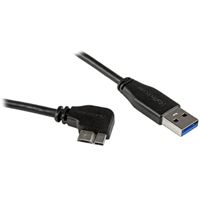 Abbildung von StarTech.com 1m Slim Micro USB 3.0 Kabel rechtsgewinkelt 3.1 Gen 1 (5 Gbit/s) Anschlusskabel