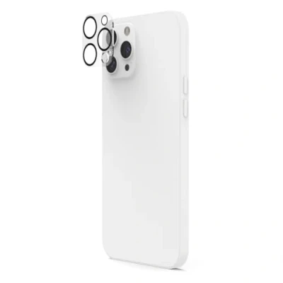 Abbildung von Hama Handy Kameraschutz für iPhone 14 Pro/14 Pro Max (iPhone Linsenschutz stoßfest, Kameraglas 9H, Schutzfolie case friendly, Kamera Abdeckung kratzfest, Panzerglas blasenfrei)