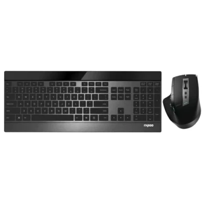 Abbildung von Rapoo 9900M Tastatur und Maus Set, Bluetooth, flaches Design, deutsches Layout, QWERTZ