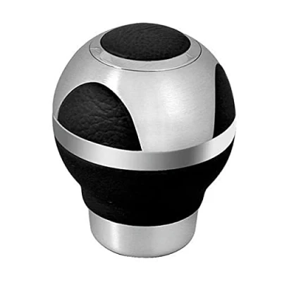 Abbildung von Lampa 00096 Schaltknauf Globe schwarzes Leder und Aluminium