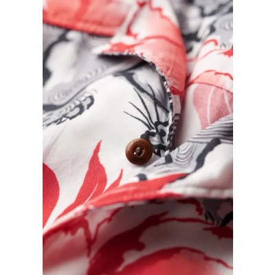 Abbildung von Superdry Herren Hawaiian Resort Hemd Karashishi Rot M
