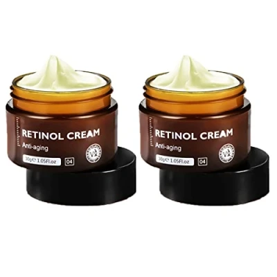 Abbildung von Retinol Anti Aging Gesichtscreme &amp; Essenz, 2 Stk Vibrant Glamour Creme, Feuchtigkeitscreme, Falten Essenz für das Gesicht, Reduziert trockene Linien und feine (Cream)