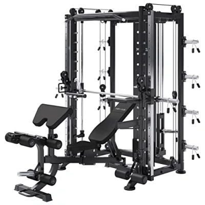Abbildung von MAXXUS Multipresse 10.1 Kraftstation, Power Rack, Smith Machine, Multistation, Cage, (1 tlg), mit Hantelbank, Klimmzug, bis 300 kg, Dip Station, Kabelzug, Latzug