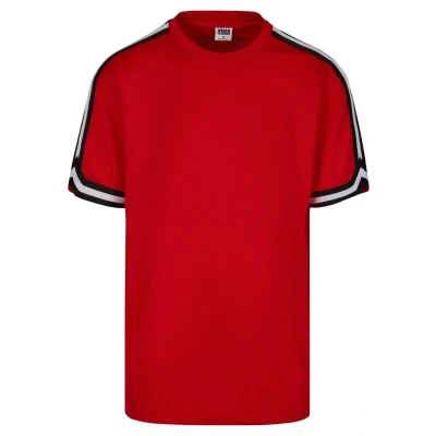 Abbildung von Urban Classics Stripes Tshirt print, Herren, Größe: Large, Cityred