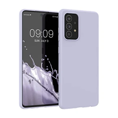 Abbildung von kwmobile Hülle kompatibel mit Samsung Galaxy A52 / 5G A52s weiches TPU Silikon Case Cover geeignet für kabelloses Laden Lavendel