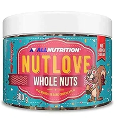 Abbildung von ALLNUTRITION Nutlove Whole Nuts Erdnüsse in Weißer Schokolade Zuckerfreie Süßigkeiten ohne Zuckerzusatz White Crunch Kalorienarme Gesunder Snack 300g