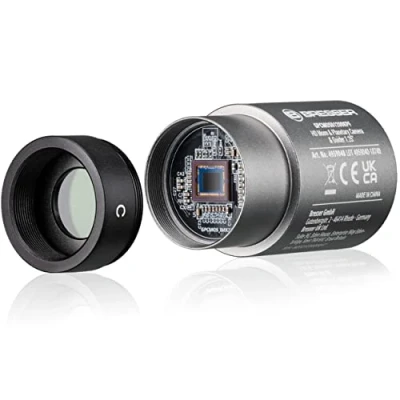 Abbildung von Bresser HD Mond &amp; Planeten Kamera Guider 1.25&quot; Astrofoto Farbkamera Autoguider für Teleskop Nachführung, Sony IMX225 Sensor