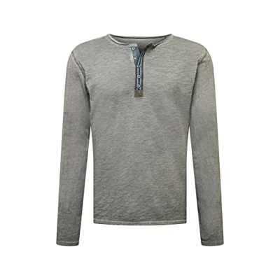 Abbildung von Key Largo Casual Stadium Button T Shirt, Silver (1107), S